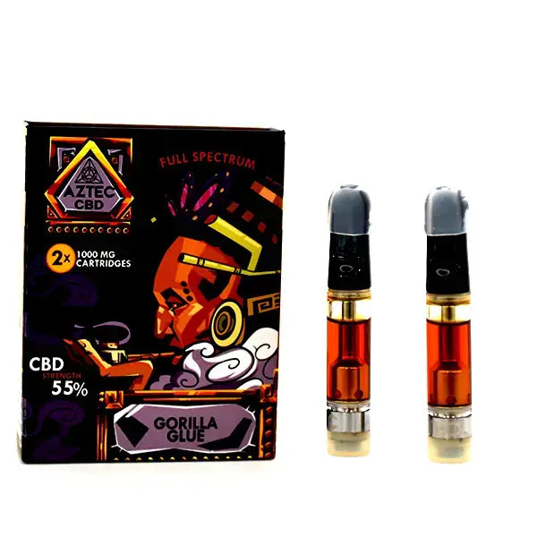 Aztec CBD Vape 510 Cartridges -1000mg x2 – Full Spectrum