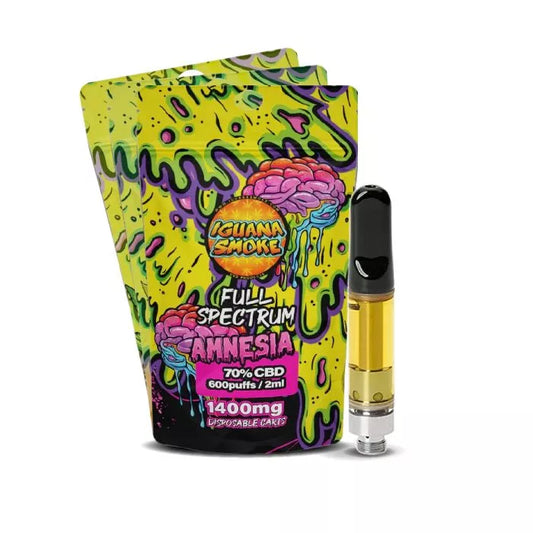 Iguana Smoke CBD Full Spectrum 70% Cartridge 1400mg Amnesia